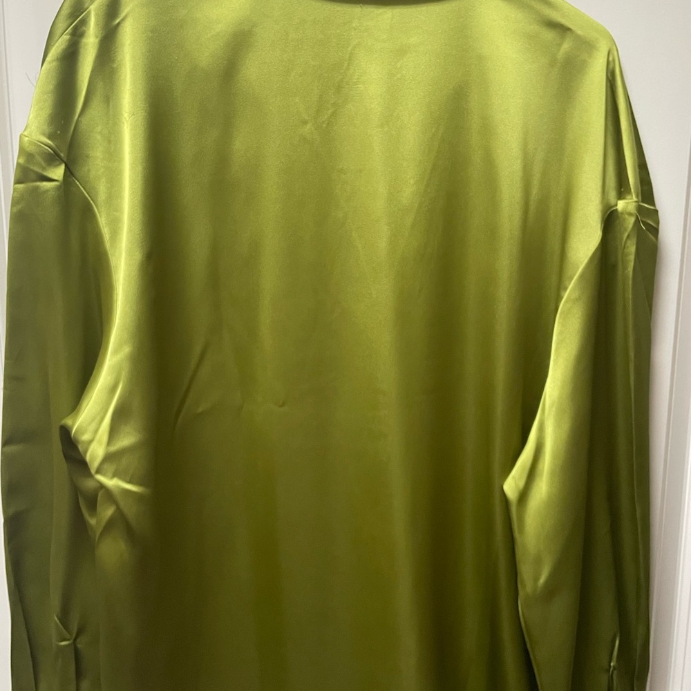 Rachel Zoe Lime Satin Blouse
